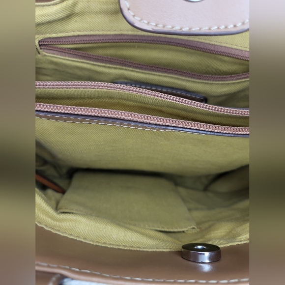 Relic Purse By Fossil Wood Handles Beach Nautical Classic Coastal Blue - Picture 4 of 15